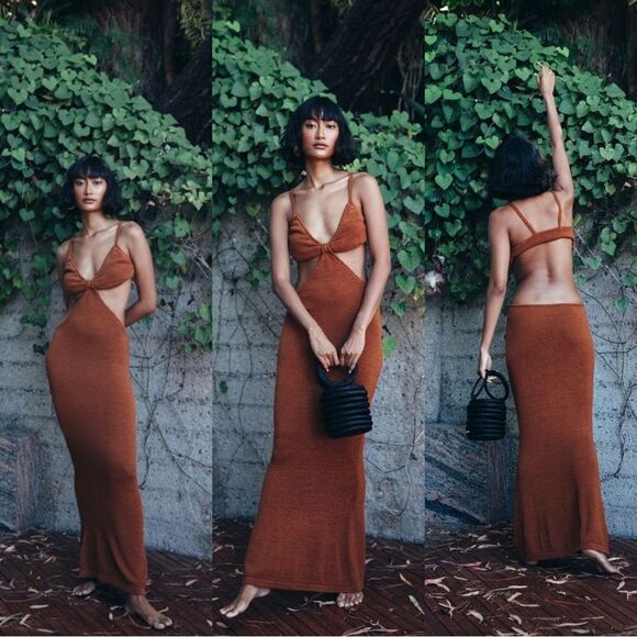 Cult Gaia Serita Dress in Amber L - Picture 2 of 13